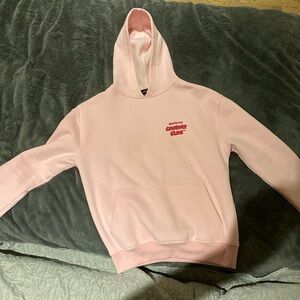 Pink white fox hoodie